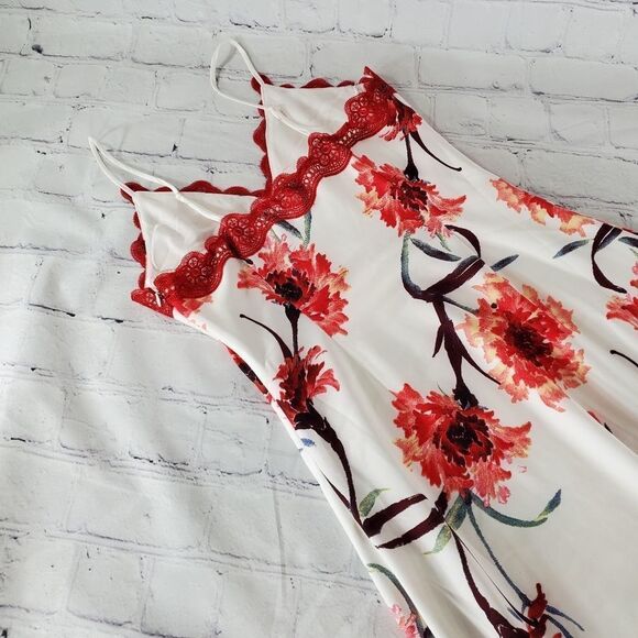 🔹️Anthropologie Foxiedox White Floral Print Lacy Juliet Sleeveless Dress Small - Picture 10 of 13